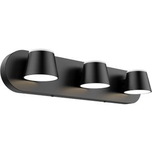 URSOLA 3 Light Bathroom Vanity Light, LED Black Vanity Light Fixtures, Up and Down Rotatable Dimmable, 20 inch Bathroom Lighting Fixtures Over Mirror