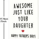 16 x Fathers Day Card, Funny Fathers Day Cards Gifts Decorations for Dad from Daughter, Happy Father's Day Card Gifts Ideas with Envelope, Unique Appreciation Gift for Dad from Daughter