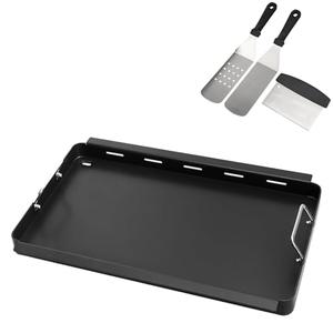 Full Size Griddle Insert with Spatula Set for Charbroil TRU Infrared 4 Burner 463242715 463255020 463242716 463257520 463276016 466242715, Flat Top for Charbroil Grill Replacement Parts G533-0009-W1