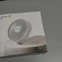 WSKEN Desk Fan Small Quiet - 180 Foldable Portable Fan with Battery Operated, 6 Inch Rechargeable Handheld Fan, 20H Max Cooling Time, 4-Speed, Travel Essential for Outdoor, Office, Gift, White