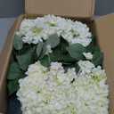 Artificial Hydrangea Bush 20 Inch Potted Faux Hydrangea Plant, UV Resistant Outdoor Hydrangea Artificial Plants for Front Porch, Garden, Patio & Indoor Decor, White 
