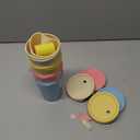 Grow Forward Bamboo Kids Cups with Lids and Straws - 10oz Drinking Cups for Kids with Childproof Twist Lids & Silicone Straws - Eco Friendly, BPA Free, Non Toxic & Dishwasher Safe - Arctic