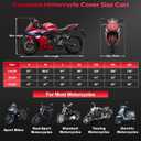 Comnova Motorcycle Cover 96 Inch - 600D Waterproof Outdoor Motorcycle Cover with Lock Hole, Powersports Vehicle Covers with All-Season Protection for Motorcycles