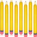 8 Pieces 44 Inch Giant Inflatable Pencils Balloon Back to School Dimensional Pencils Balloon Graduation Party Decoration for Back to School Classroom Garden Room Birthday Party Decorations