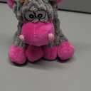 Plush Chew Toys for Large Dogs, Tough Crinkle Stuffed Animal Squeaky Interactive Toys for Small Medium Large Dogs, Keep Them Busy, Big Pet Toys (Gray & Pink)