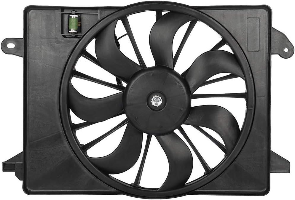 SCITOO Radiator Cooling Fan Compatible with 622550 674-01031 68050129AA Replacement fit for 2009-2017 for Chrysler 300 2009-2017 for Dodge Challenger 2009-2017 for Dodge Charger