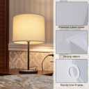 White Lamp Shade, Large Drum Lampshade 13" Top x 13" Bottom x 11" High (Spider), Replacement Lamp Shade Natural Linen Hand Crafted for Table Lamps Floor Lamps Chandelier Lamp, Easy Assembly Required