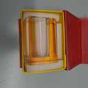 Coideal Glass Crystal Pen Pencil Cup Holder Square Clear Small Desk Table Organizer for Office School, Teacher and Student