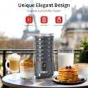 Milk Frother, Paris Rhône 4-in-1 Milk Steamer and Frother, Hot & Cold Foam Milk Warmer with Temperature Control, Gray