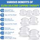 ELERA Silicone Cupping Therapy Set, Professionally Chinese Massage Cups for Cupping Therapy and Cellulite Reduction (7 Cups)