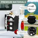 Adjustable Heavy Duty BBQ Propane Tank Mounting Bracket, Cylinders Vehicle Tank Holder for 17/20/22 lb Propane Tanks with Anti-Wear Rubber Strip, Suitable for Truck, RV, Trailer, Camper