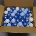 GOGOSO Ball Pit Balls for Toddler, Baby Plastic Playballs Kids Soft Pastel Pelotas Non-Toxic BPA-Free Pearl Blue+Light Blue+White 100 Balls