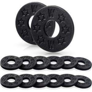 Blulu 12 Pieces Guitar Strap Locks Holder Silicone Rubber Strap Guitar Blocks Protector for Electric, Acoustic & Bass
