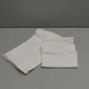 Decorative Linen Throw Pillow Covers 16x16 Set of 2 Solid handcrafted Striped Cushion Covers for Bed Soft Modern Farmhouse Neutral Pillowcase for Couch Bedroom Living Room Home Decor(Cream White)