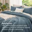 Bedsure Oversized King Comforter Set, Slate Blue Soft Prewashed Bedding for All Seasons, 3 Pieces GentleSoft Bed Set, 1 Lightweight Comforter (120"x98") and 2 Pillowcases (20"x36")