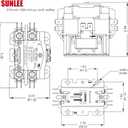 SunLee 1 Pole 40 Amp 120V Coil UL Recognize and A2L Compliant Definite Purpose Contactor Heavy Duty HVAC Replacement for 30A & 40A AC Units, Condensers, Heat Pumps