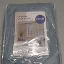 MIULEE Dusty Blue Linen Curtains 108 Inches Long 2 Panels for Bedroom Living Room, Soft Thick Linen Textured Window Drapes Semi Sheer Light Filtering Back Tab Rod Pocket Light Blue Decor