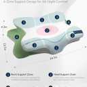 Cervical Neck Pillow for Side & Back Sleepers, Ergonomic Memory Foam Pillow for Sleep Apnea, Neck Pain Relief, Neck Support Pillow with Washable Pillowcase, Supportive Bed Pillow for Neck