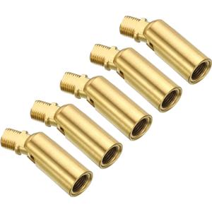 PATIKIL Sloped Ceiling Light Adapter, 5 Pack 180 Degree M10 Thread Chandeliers Ceiling Pendant Lighting Adapter for Angle or Irregular Ceiling, Copper