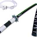 31inch Cospaly Sword Anime Replica Sword Suitable for Character Dress up, Anime Lovers Collection Decoration, not Sharp (Green)
