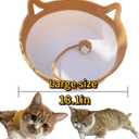 Large Instinct Basket, Stimulicat Handwoven cat Basket Rope Cotton Eliminates Bed Rejection Round Pet Basket, Boho Catbed for Cats Handwoven Scratchable Breathable Weave