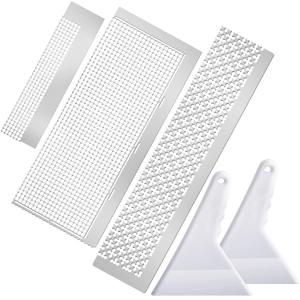 3 Pcs Stainless Steel Diamond Painting Rulers with 216 699 1020 Blank Grids 5D Mesh Round Dot Drill Alignment Art Tools for Diamond Pasted Drawing Full Partial Drill Tools Accessories