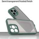 Case for iPhone 13 Pro Max Case Hard PC Back Soft Silicone Frame Drop Protection Non-Fingerprint/Scratch Translucent Thin Shockproof for iPhone 13 Pro Max Phone Case Matte Green