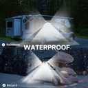 Magnetic Solar RV Light with Motion Sensor, 118 LED Ultra Bright Exterior RV Light, 2400mAh Battery, Easy Install with 2 Strong Magnets, Waterproof Camper & Truck Outdoor Porch Lighting