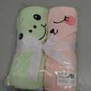 Mooreeke 2 Pack Toddler Towels - 100% Cotton Toddler Hooded Towels - Soft Baby Bath Towel with Hood for Newborn - Comfort Towel for Baby Girls and Boys - Animal Shaped (Dinosaur & Bunny)