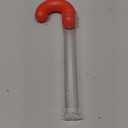 Prestige Import Group - Empty Clear Plastic Holiday Candy Cane Tubes with Red Topper 14 pieces