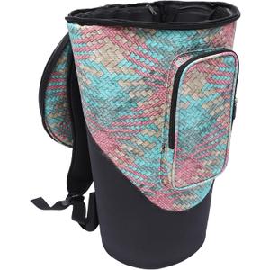 African Drum Bag Djembe Drum Bag 12 Inch, Djembe Backpack Padded Gig Bag with Shoulder Strap, Accessories Pocket, Double Layer, Djembe Drum Carrying Case (pink)