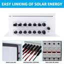 6 String Metal Solar Combiner Box, PV Combiner Box with 20A Rated Current Fuse, Surge Protective Device & 63A Air Circuit Breaker (6 String) (6 String)