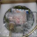 Arc Floor Lamps for Living Room Gold Floor Lamp with Remote Control,Dimmable Floor Lamp with Glass Lampshade,Vintage Mid Century Modern Standing Lamp Tall Flower Lamps for Bedroom Corner (10.2inch)