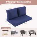 Outdoor Loveseat Cushions Waterproof, 46264 Inch, Fade Resistant Patio Loveseat Cushions for Outdoor Furniture, Outdoor Couch Cushions Set for Bench, Wicker Furniture, Swing, Navy Blue