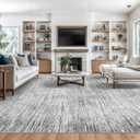 Valenrug Washable Rugs 8x10 - Non Slip 8x10 Area Rugs for Living Room, Stain Resistant Area Rugs for Bedroom, Foldable Machine Washable Area Rug(8'x10', Black)