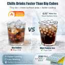 WIBIMEN Mini Ice Cube Trays, 0.55 Tiny Pebble Ice for Iced Coffee & Cocktails, Fast Chill, Easy Twist Release, Stackable with Lid & Storage Bin (2 Pack, Blue)