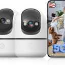 JWQPO Indoor Camera 5G&2.4G WiFi Cameras for Home Security Instant 911 Alert, 360° Pan/Tilt Baby Monitor/Dog/Pet Camera AI Motion Detection Night Vision, Speaker, US Cloud Storage (2Pack)
