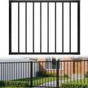 Deck Fence Gate Outdoor 42" Hx48 W Heavy Duty Steel Anti-Rust Door with Customizable Width, Metal Gate for Residential, Yard, Patio(No Hinge)