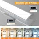 1x4 LED Flat Panel Light,Selectable 5CCT,0-10V Dimmable,5200LM,4Pack | Recessed Mount,3000K/3500K/4000K/5000K/6500K,20W/25W/30W/35W/40W, 1x4FT LED Drop Ceiling Fixture for Office,School,ETL Listed