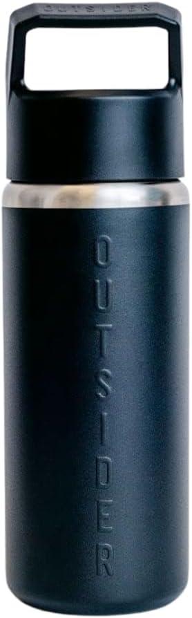OUTSIDER Stainless Steel Vacuum Insulated Water BottleThermos with Copper Clad Inner Lining  BPA Free and Leak Proof, Great Travel Tumbler for Outdoor, Home, Office  26 ounces, Black