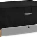 Dokon Heavy Duty Patio Coffee Table Covers Waterproof Rectangular Outdoor Table Cover Anti-UV 600D Oxford Fabric Lawn Patio Furniture Covers with Air Vent (48"L x 25"W x 18"H) - Black