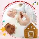 2 x Christmas Gingerbread Ornaments for Christmas Tree - House Warming Gifts New Home - New Home Ornament 2025 - Housewarming Gifts for First House, Couple - Gingerbread Cookie Crochet Ornament