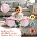 Baby Donut Sit Me Up Floor Seat for 3-36 Months, Inflatable Baby Seat with Cover, Activity Chair for Sitting up, Sensory Tray Suitable for Development, Unicorn