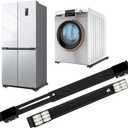 Lemtrflo Extendable Appliance Rollers for Washer and Dryer,Mobile Washing Machine Base, Wheels for Appliances Sliders,Heavy Duty Appliance Dolly,Appliance Mover for Refrigerators,Washing Machines (Black)