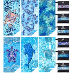 Widdonen Microfiber Lightweight Thin Beach Towel Sand Free Quick Dry Absorbent Compact Towels for Swimming Pool Camping Beach Accessories Large Easy Pack Travel Things for Vacation Essentials Gift