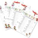 Finish The Phrase Christmas Party Game Card Set - 20 Christmas Game Cards Funny Holiday Activity for Family Adults Teens - Xmas Party Decoration & Supplies(Snowman Sock)- A04