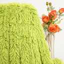 Plush Super Soft Blanket Bedding Sofa Cover Furry Fuzzy Fur Warm Throw Qulit Cozy Couch Blanket for Winter (51"x63",Yellow Green)