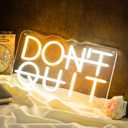 Don't Quit LED Neon Sign for Wall Decor, DO IT Neon Lights Party Decorations, USB Powered Switch Neon Lights lighting adjustable for Office Room, Gym Room, Man Cave, Gamer Room, 9.05"x15.74"