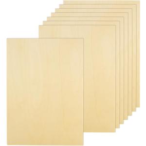 12Pcs 16 x 12 x 1/16 Inch Basswood Sheets, Unfinished Basswood Sheets, Plywood Sheet for Arts and Crafts, Painting, Pyrography, Wood Engraving, Wood Burning, Laser, Architectural Models