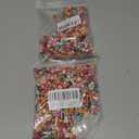 2 x AmlkHxuan 1000pcs Round Letter Beads Colorful Gold Acrylic Alphabet 4x7mm for Bracelets Necklace Jewelry Making Supplies (Gold Colored)